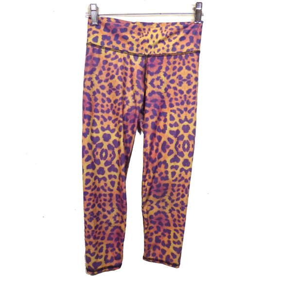TEEKI GOLD AWAKENING LEOPARD HOT PANT Capris LEGGINGS Small (tag says large) - Picture 2 of 5